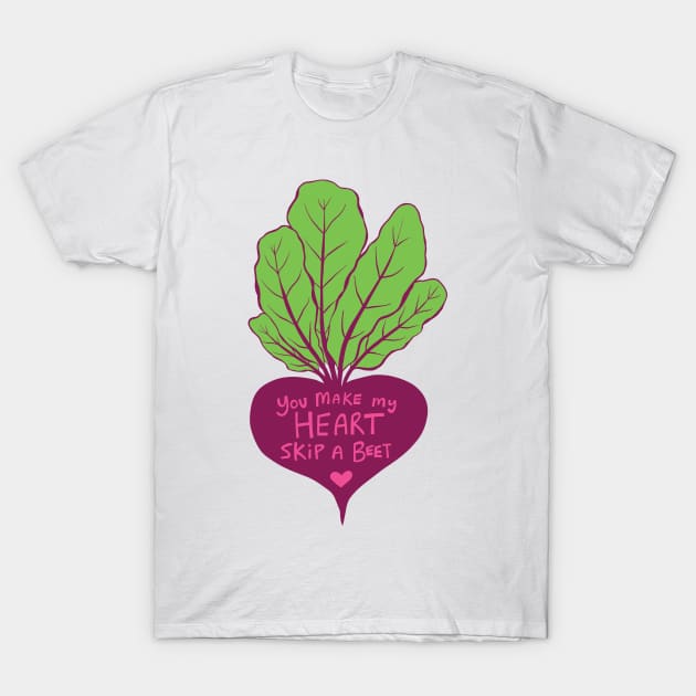 Heart Beet, Pink T-Shirt by Jacqueline Hurd